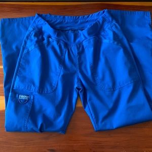 Womens Royal Blue Petite XS scrub pants